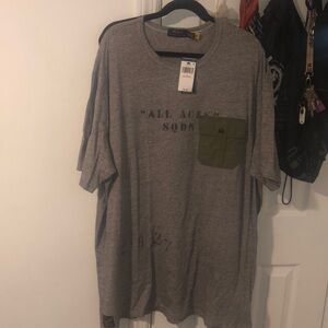 Men’s Polo RL 3XLT Shirt Grey Heather with Pocket